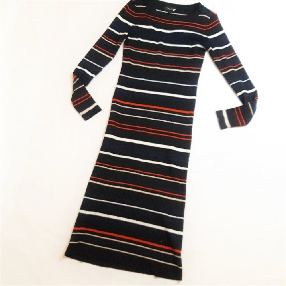 Romeo & Juliet Couture Sweater Midi Dress Medium Striped EUC